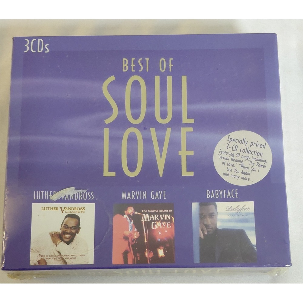 Best of Soul Love 3 CD Box Set Luther Vandross Marvin Gaye Babyface R&B New